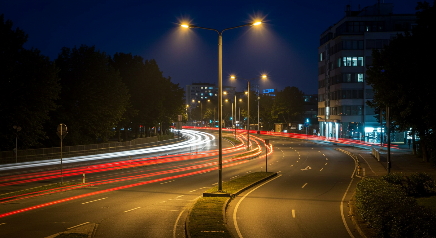 LED street lights for urban roads