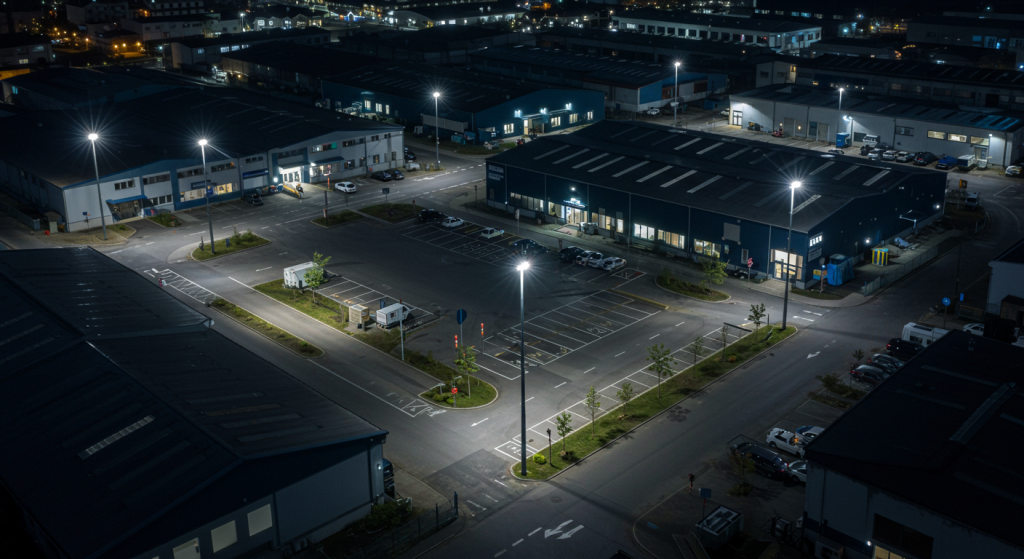 Industrial park LED street lighting